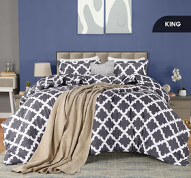 Utopia Bedding grey pillow shams pair completing a polished bedroom look.