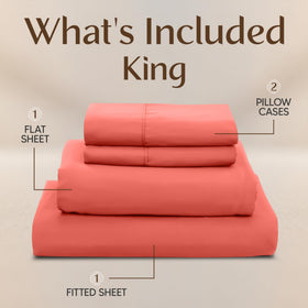 Utopia Bedding pillowcases coral accompany the set for soft, restful sleep