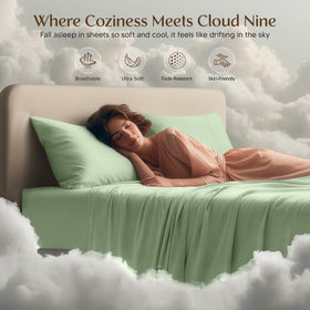 Utopia Bedding king sheet set durable stitching for long-lasting use.