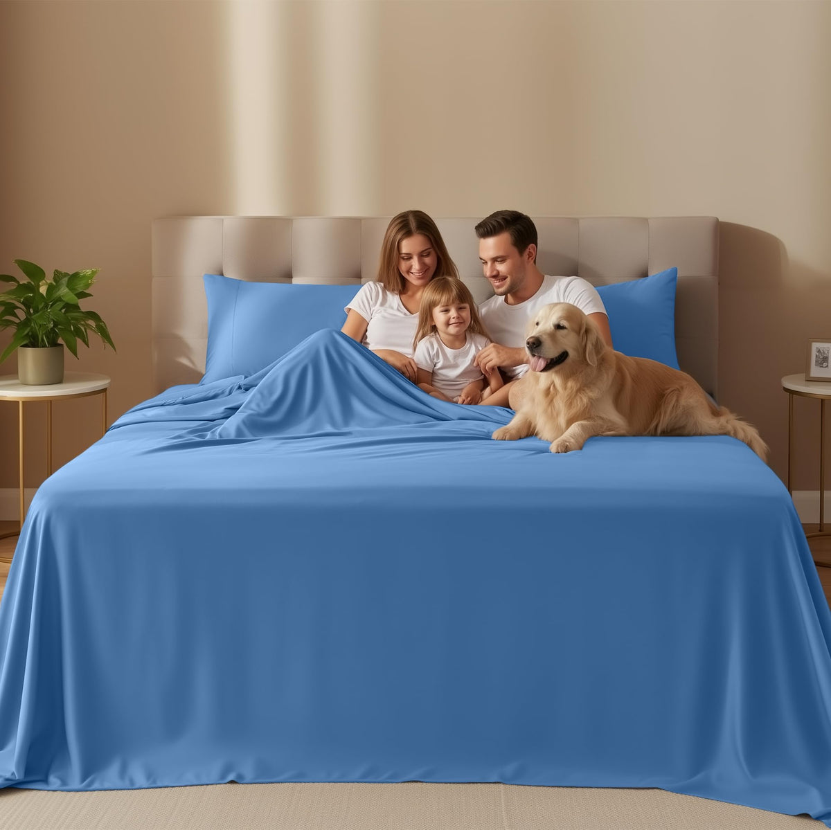 Utopia Bedding fitted king sheet with all-around elastic for a snug, secure night.