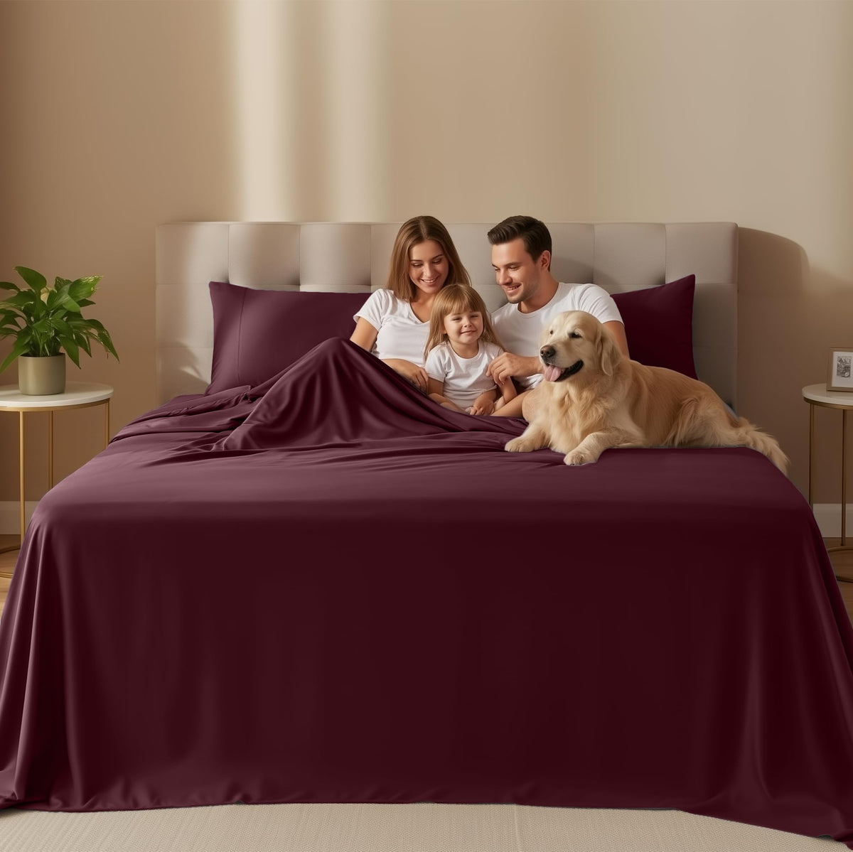 Utopia Bedding king sheet set fitted sheet with elastic, secure fit through the night.
