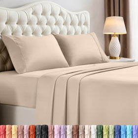 Utopia Bedding king flat sheet 105x102 offers soft, breathable comfort for a relaxed night.