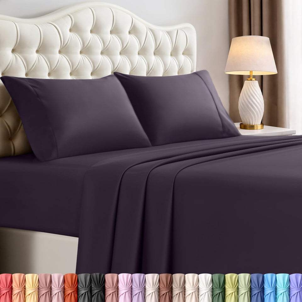 Utopia Bedding king flat sheet close-up showing large size and soft microfiber comfort.
