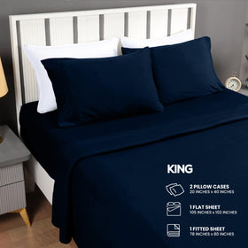 Utopia Bedding king jersey-knit flat sheet soft and breathable for year-round comfort