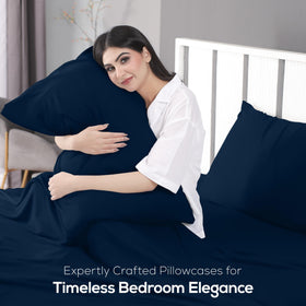 Utopia Bedding navy color jersey-knit sheets versatile décor option