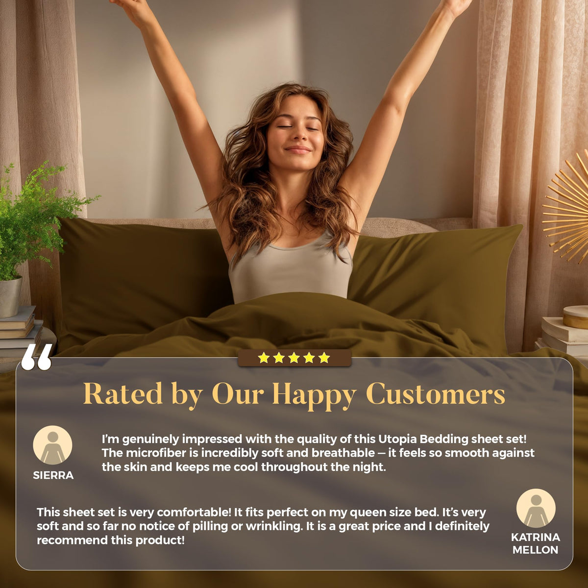 Utopia Bedding soft microfiber feels cool and silky against skin