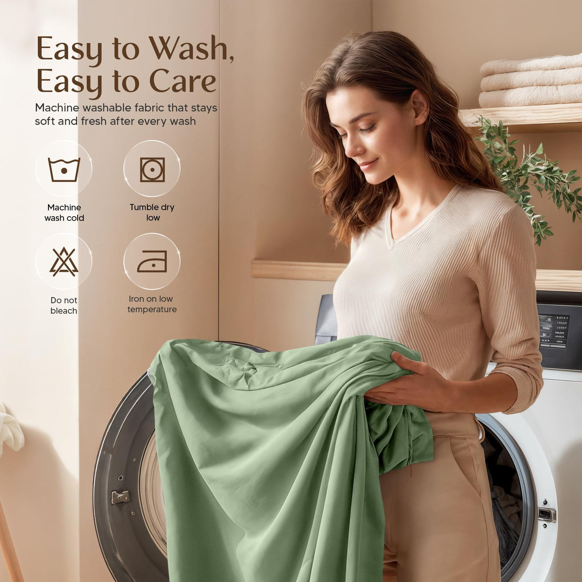 Utopia Bedding king sheet set machine washable for easy care.