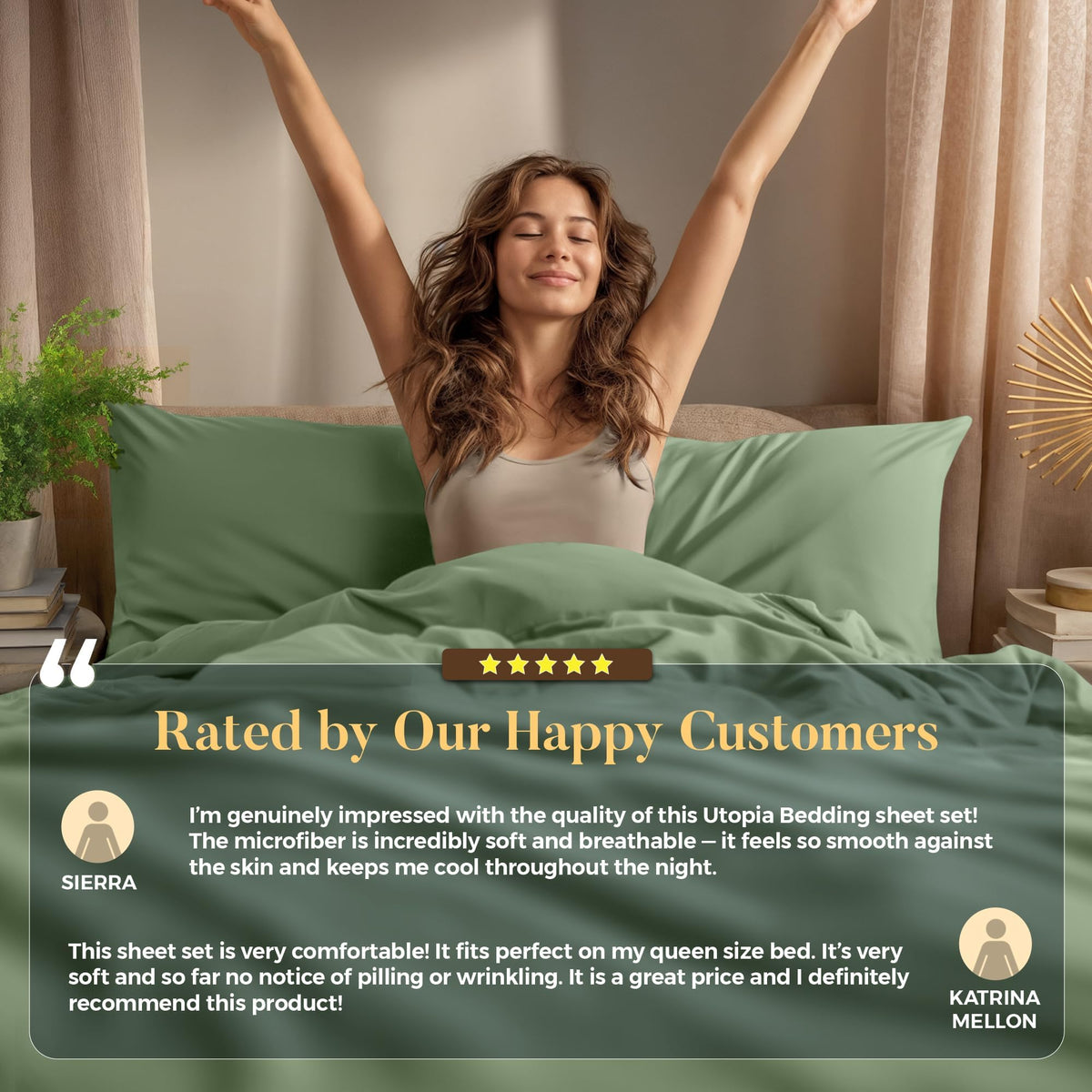 Utopia Bedding king sheet set packaging shows ready-to-use contents.