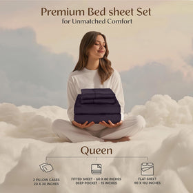 Utopia Bedding king pillowcases dark purple promote wrinkle-resistance and cozy sleep.