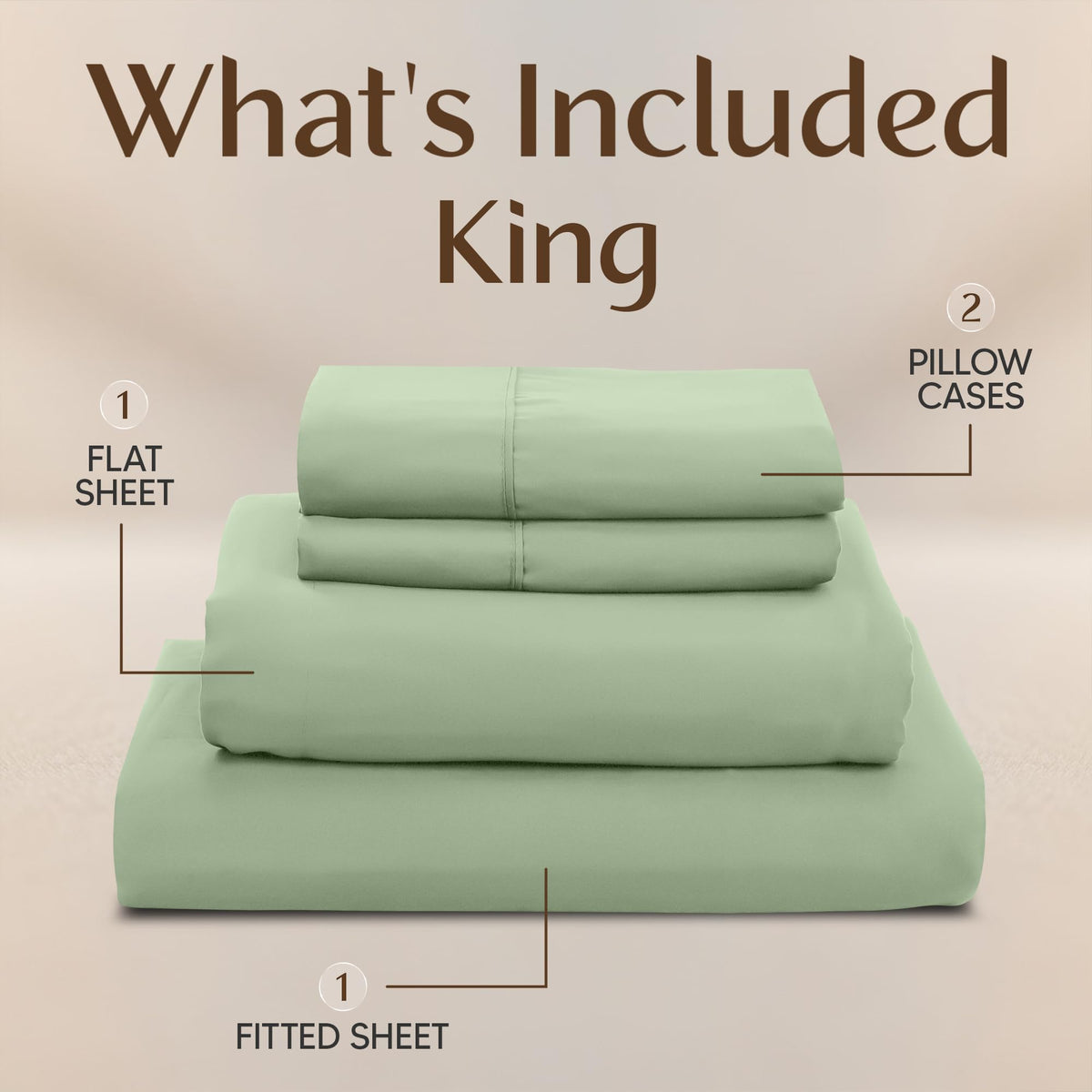 Utopia Bedding king sheet set pillowcases front view conveys cozy comfort.