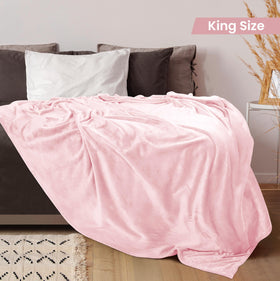Utopia Bedding pink fleece blanket, 90x102, lightweight warmth