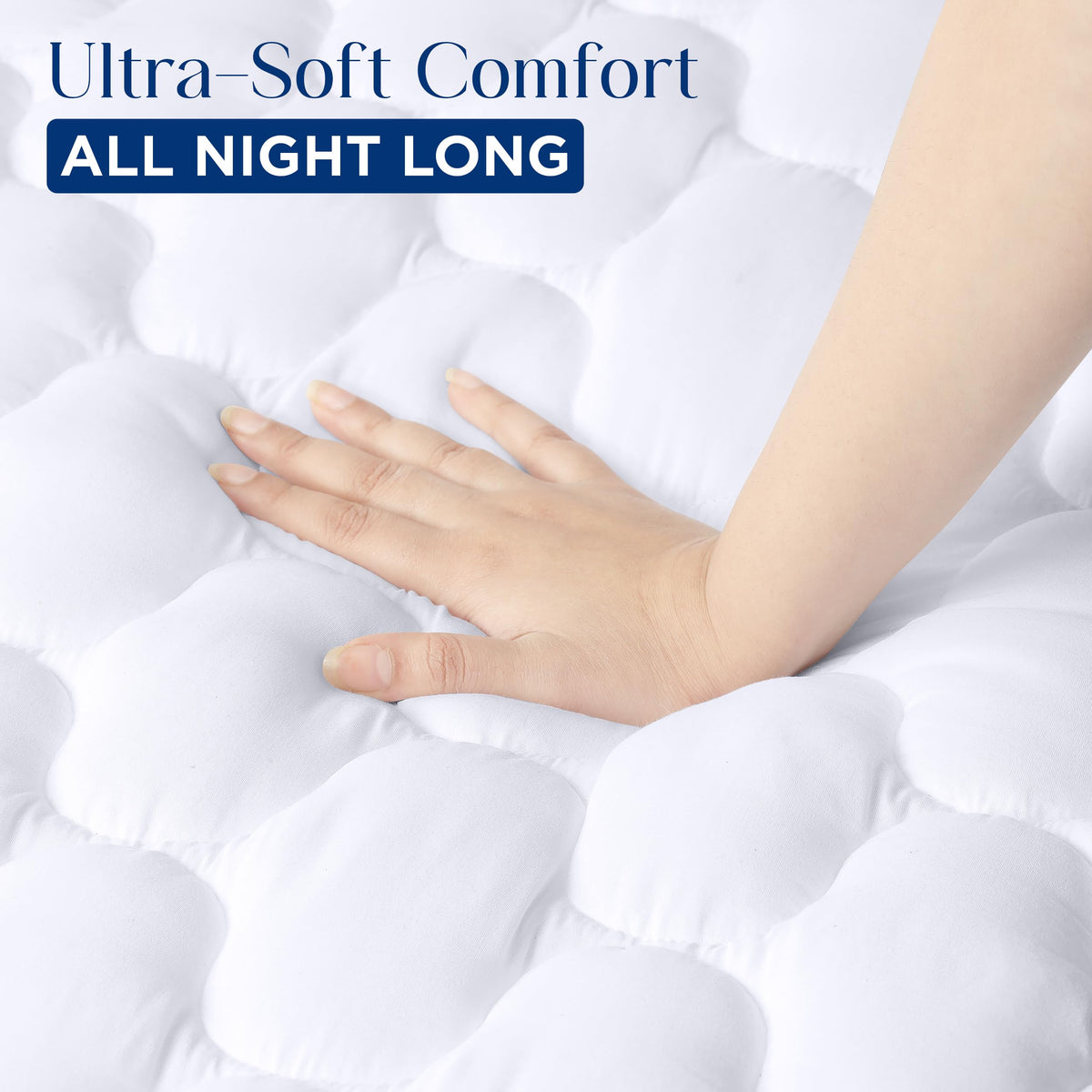Utopia Bedding king-size protector fits securely without shifting during the night