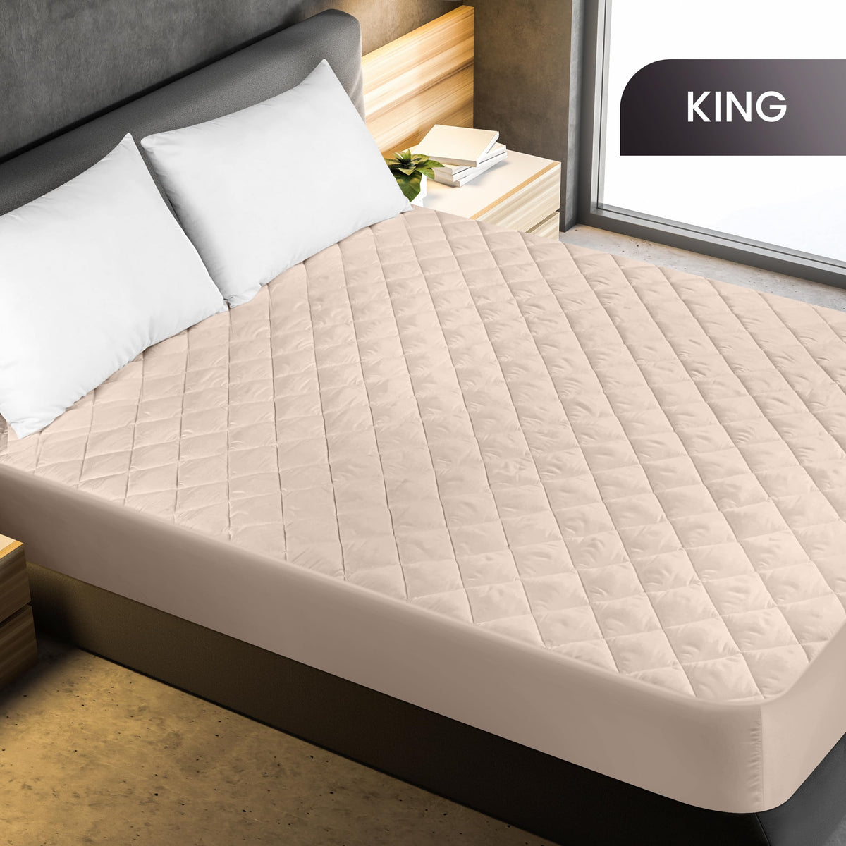 Utopia Bedding king-size mattress pad with deep pocket fits up to 16 inches