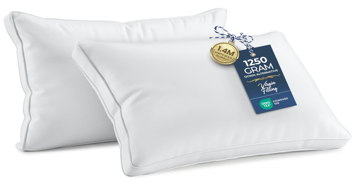 Utopia Bedding king-size pillow 2-pack box view for easy setup.