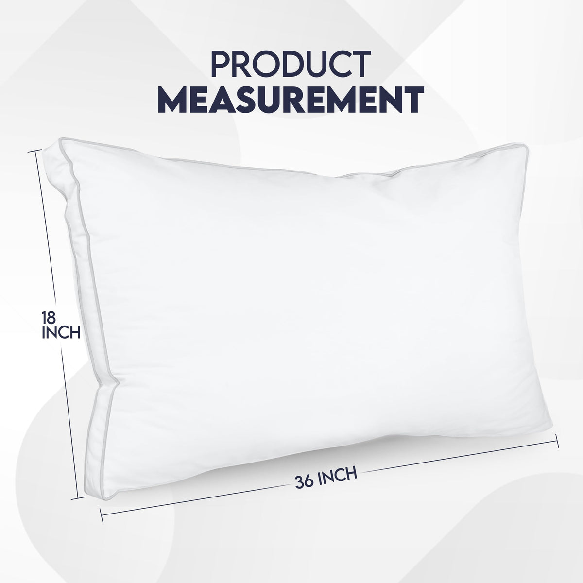 Gusseted-edge-detail on a Utopia Bedding king-size pillow showing structure.