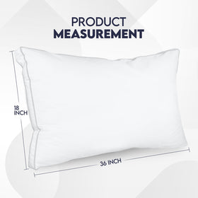 Gusseted-edge-detail on a Utopia Bedding king-size pillow showing structure.