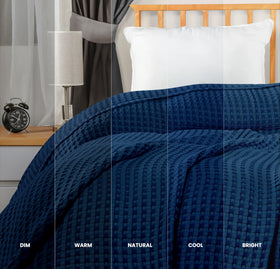 Utopia Bedding lightweight navy blanket ideal for travel and outdoor use