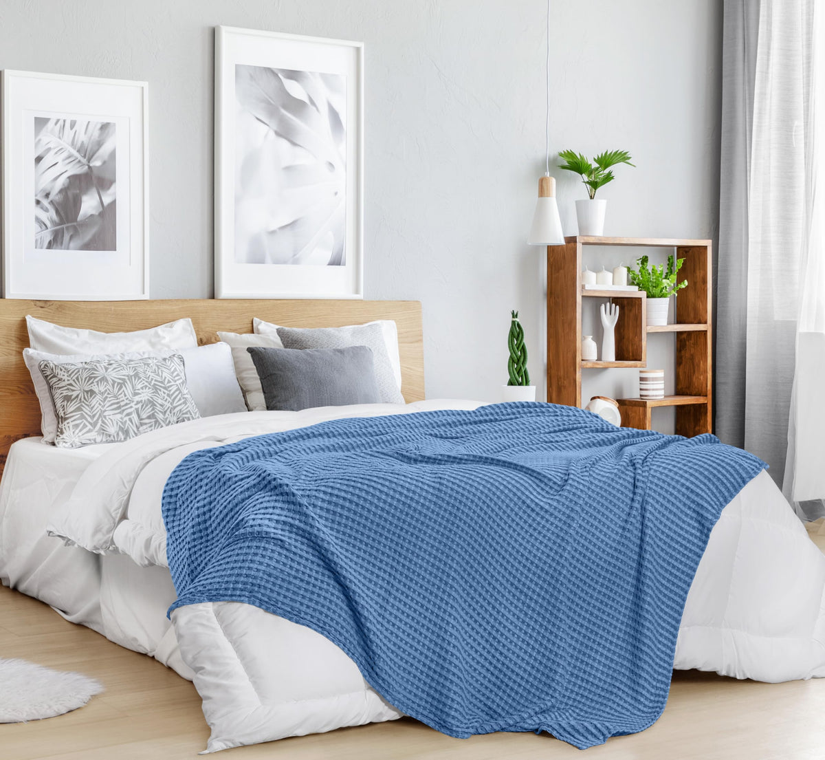 Utopia Bedding lightweight, breathable fabric draped over a sofa.