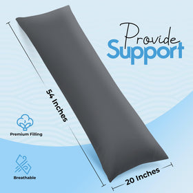 Utopia Bedding long bed pillow supports shoulders and hips for side sleepers