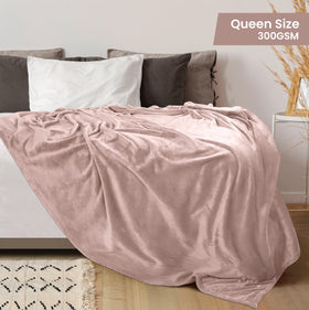 Utopia Bedding luxury anti-static blanket in rose pink reducing static