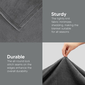 Utopia Bedding machine-washable fleece blanket for easy care