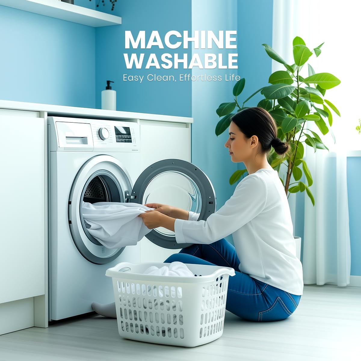 Utopia Bedding machine-washable bed protector ready for cold or warm cycles