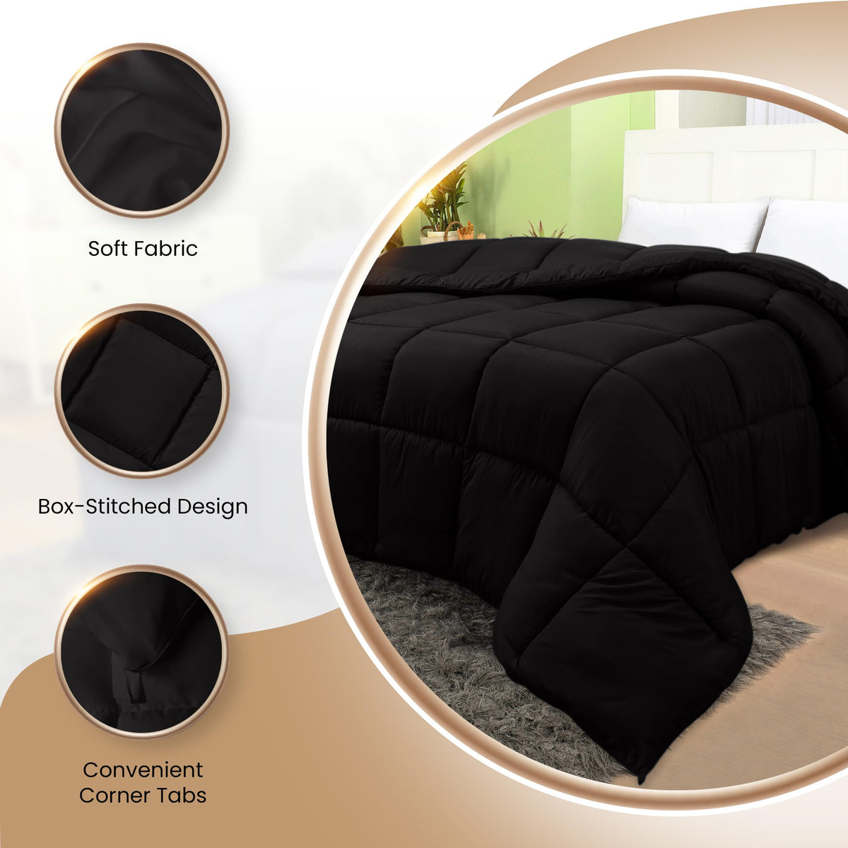 Utopia Bedding machine washable care instruction illustration