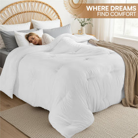Utopia Bedding machine-washable comforter for easy care.