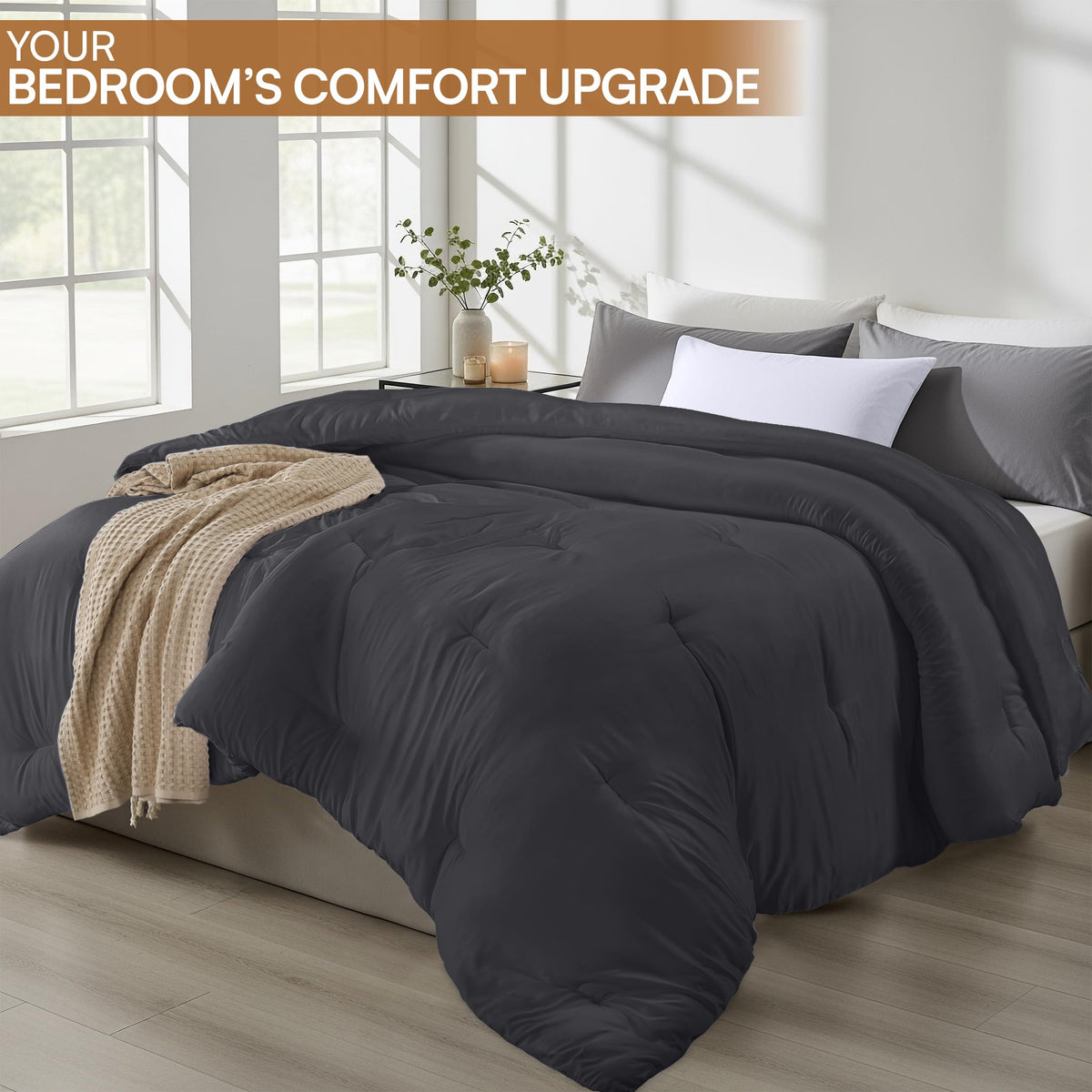 Utopia Bedding machine washable comforter simplifies laundry and care