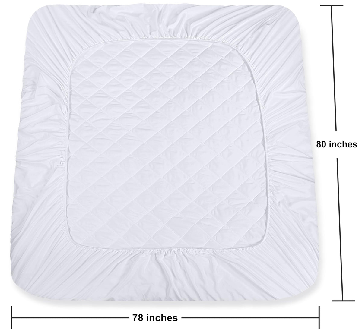 Utopia Bedding machine washable mattress pad ready for easy care.