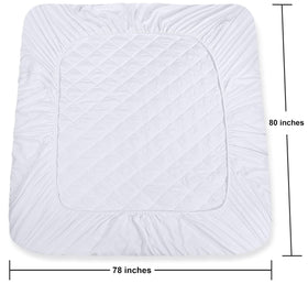 Utopia Bedding machine washable mattress pad ready for easy care.
