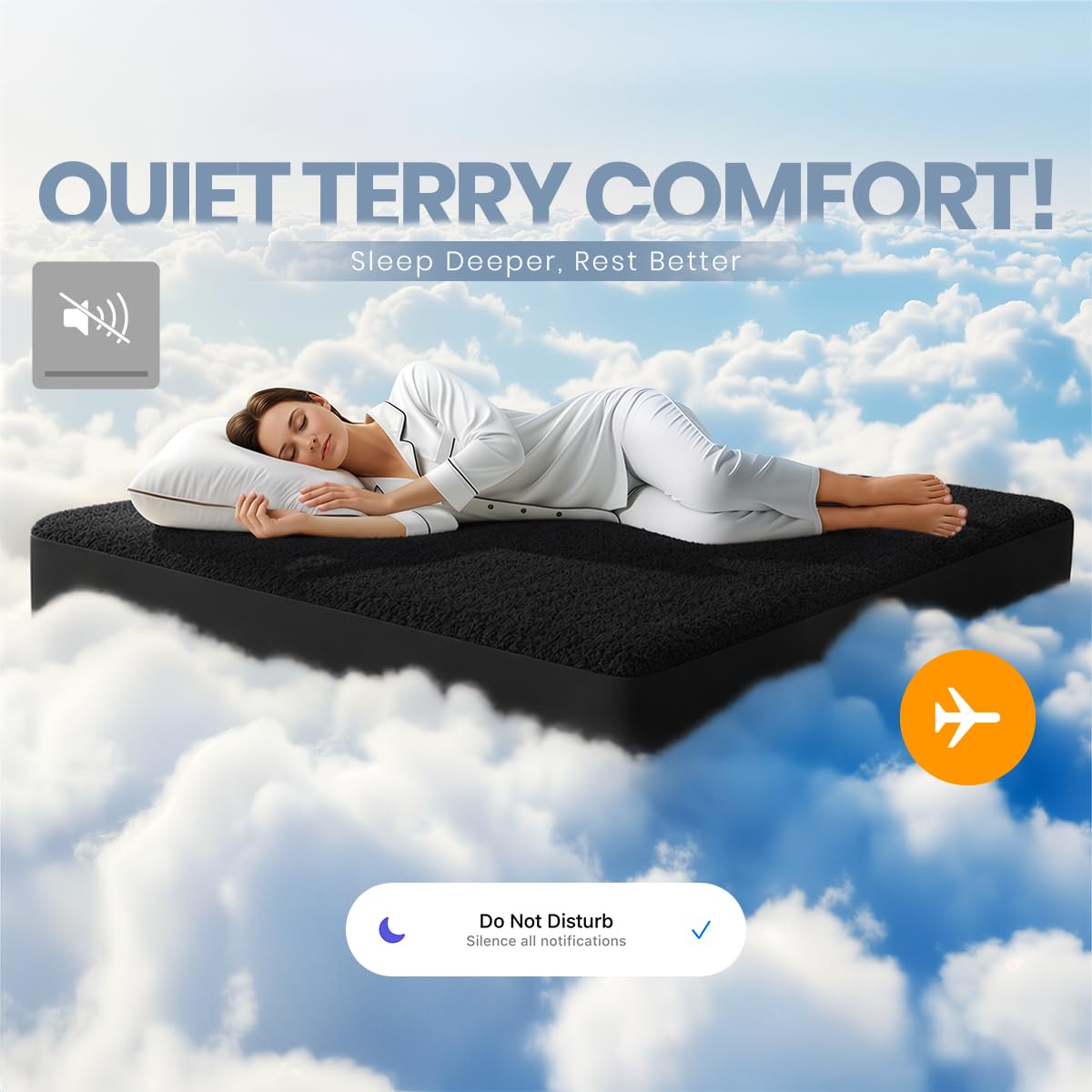 Utopia Bedding bedroom setup showcases ready-to-use protector.