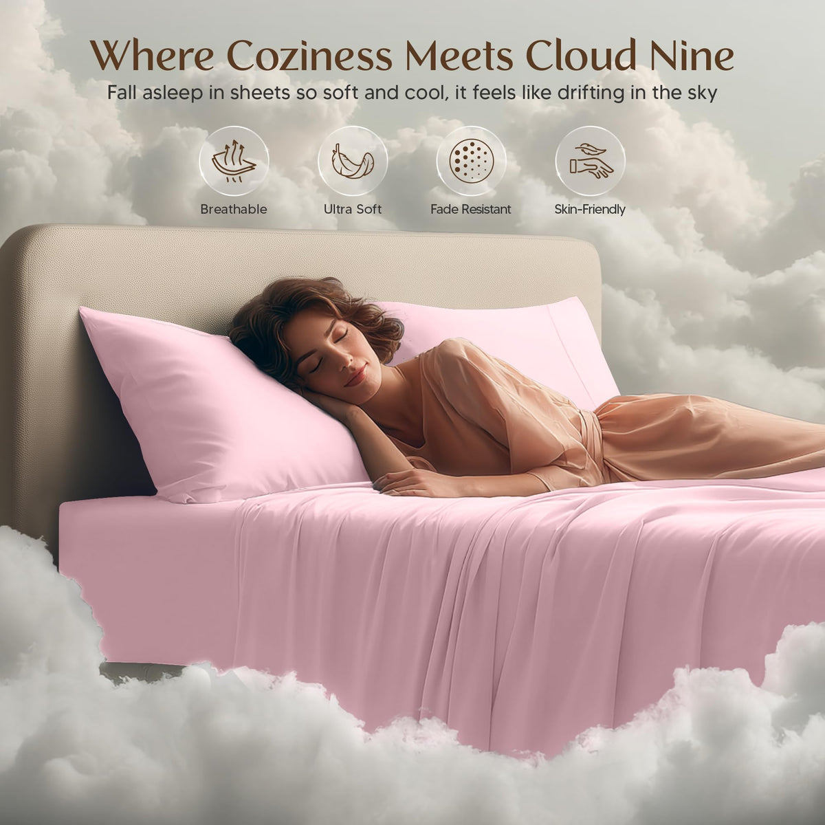 Utopia Bedding microfiber close-up shows brushed softness and breathable comfort.