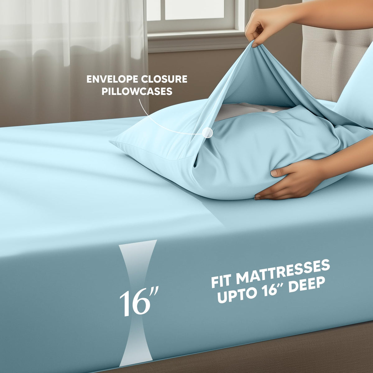 Utopia Bedding microfiber closeup shows plush, breathable fabric for everyday comfort.