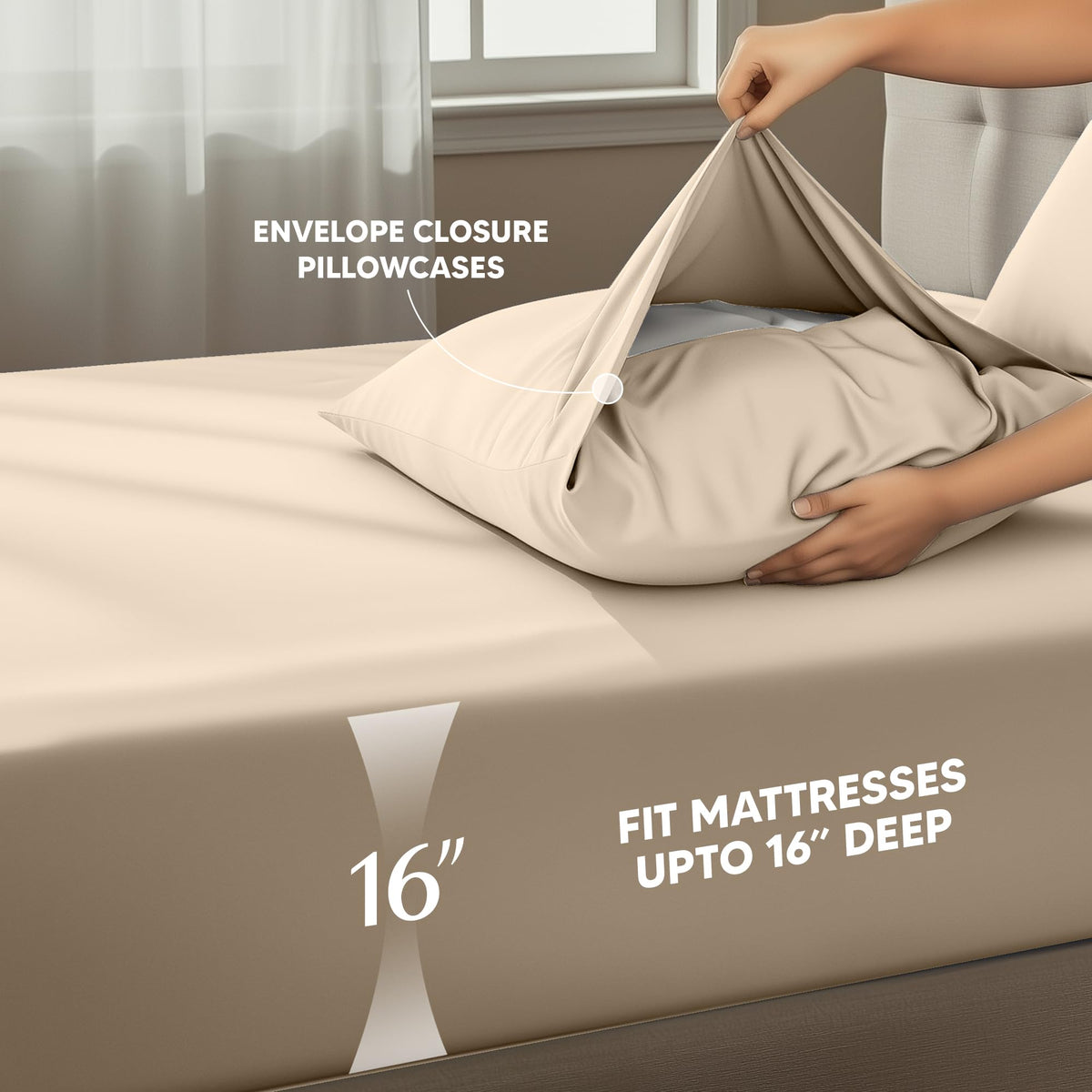 Utopia Bedding microfiber close-up shows ultra-soft, breathable fabric for comfortable nights.
