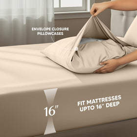Utopia Bedding microfiber close-up shows ultra-soft, breathable fabric for comfortable nights.