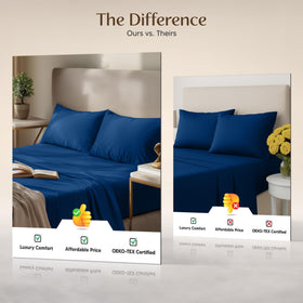 Soft microfiber texture close-up, Utopia Bedding sheets feel breathable.