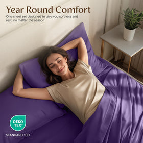Utopia Bedding microfiber close-up reveals silky softness and breathable comfort.