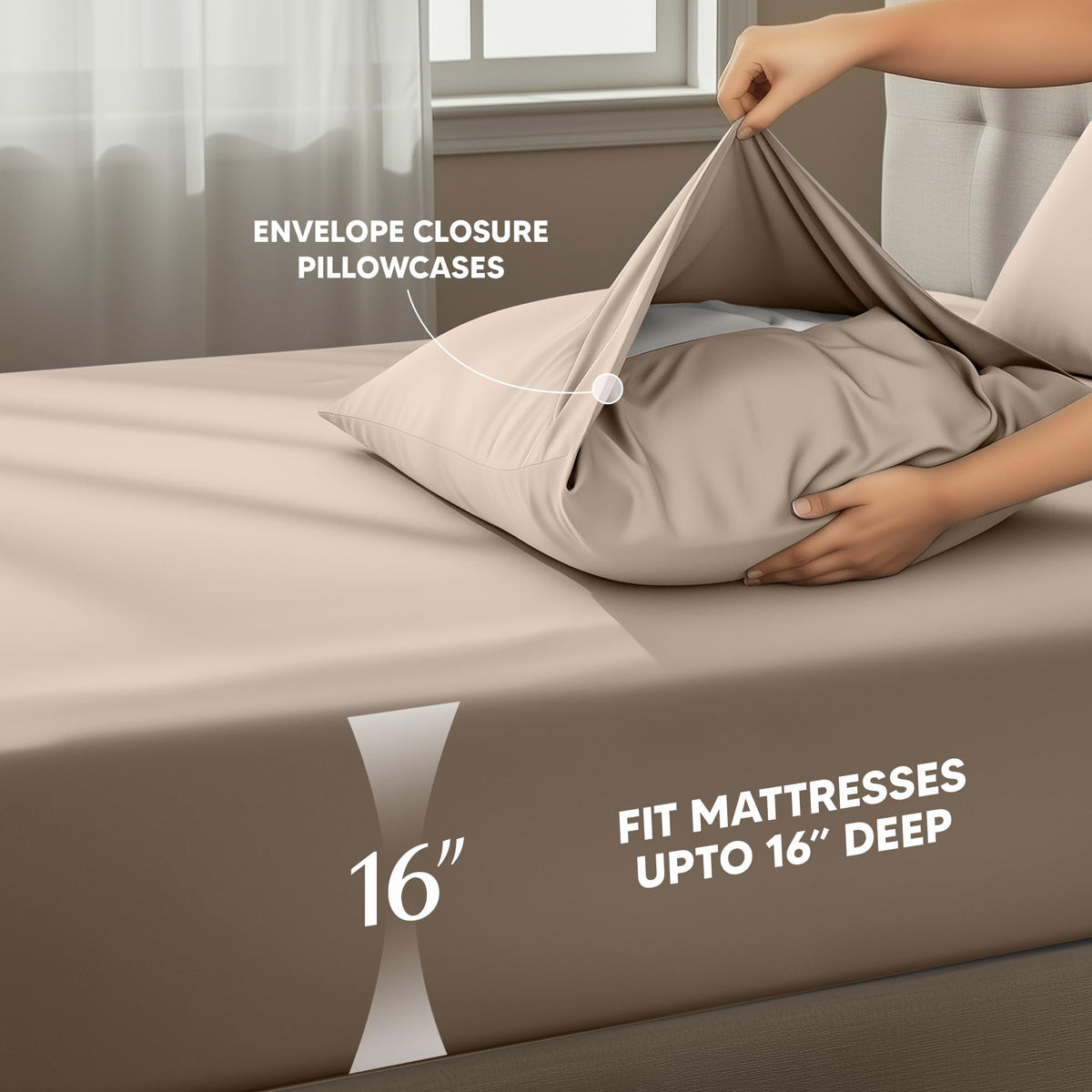 Utopia Bedding oeko-tex certified label signals safety and skin-friendly materials.