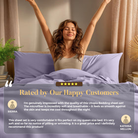 Utopia Bedding Oeko-Tex certified tag indicating safety standards