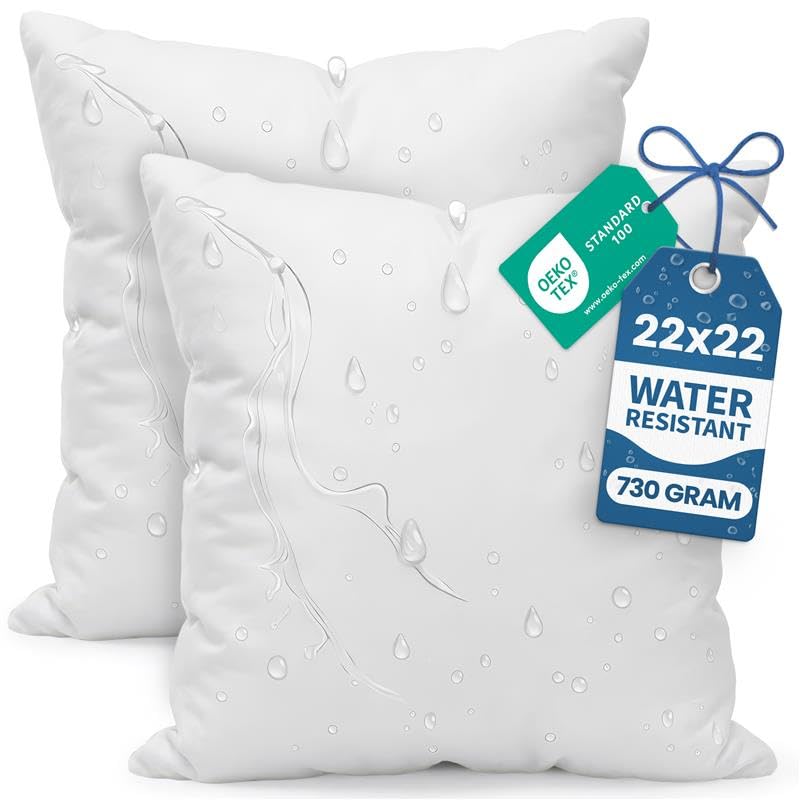 Utopia Bedding outdoor pillow inserts 22x22 in white for patio comfort and easy styling
