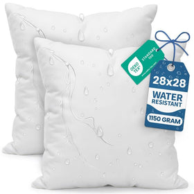Utopia Bedding outdoor pillow inserts 28x28 front view; water-resistant and patio-ready.
