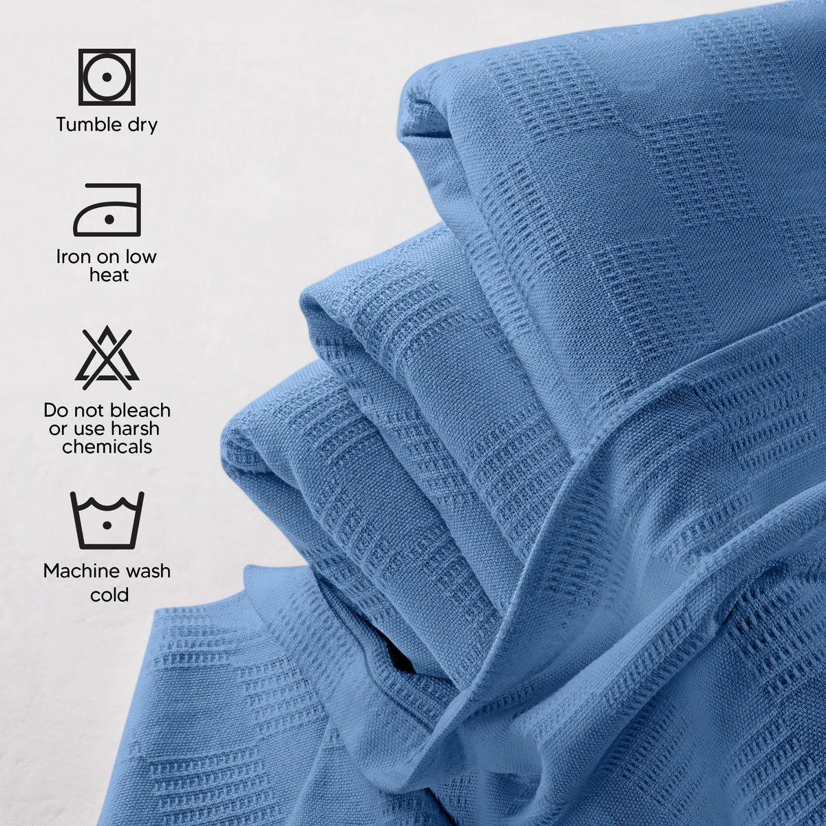 Utopia Bedding oversized 90x90 blanket offers relaxed drape on sofas.