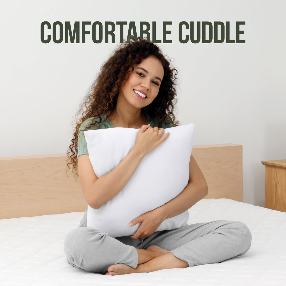 Utopia Bedding 115gsm brushed fabric cover feels soft and durable