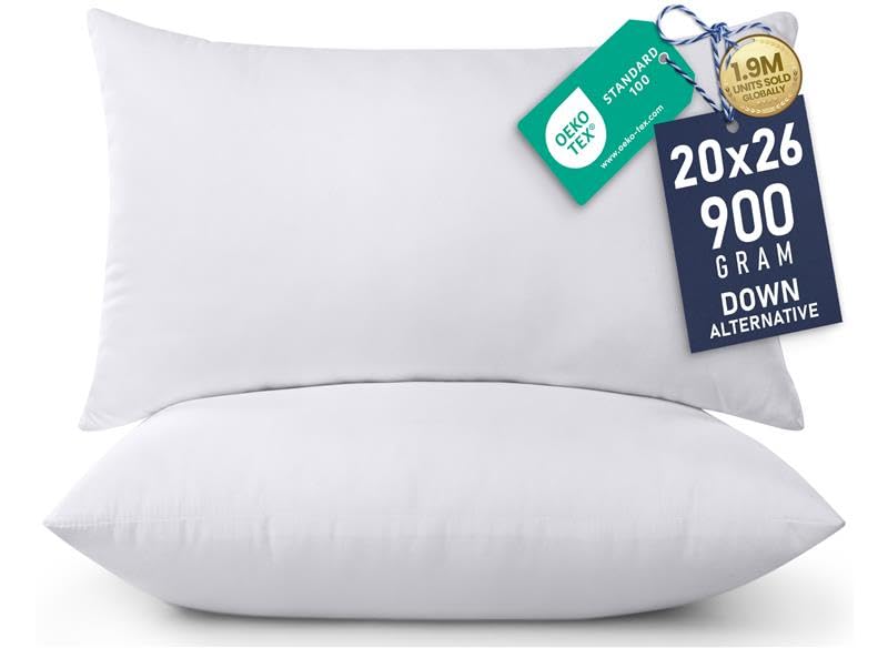 Utopia Bedding pillow inserts 20x26 set of 2 ready to refresh your cushions.
