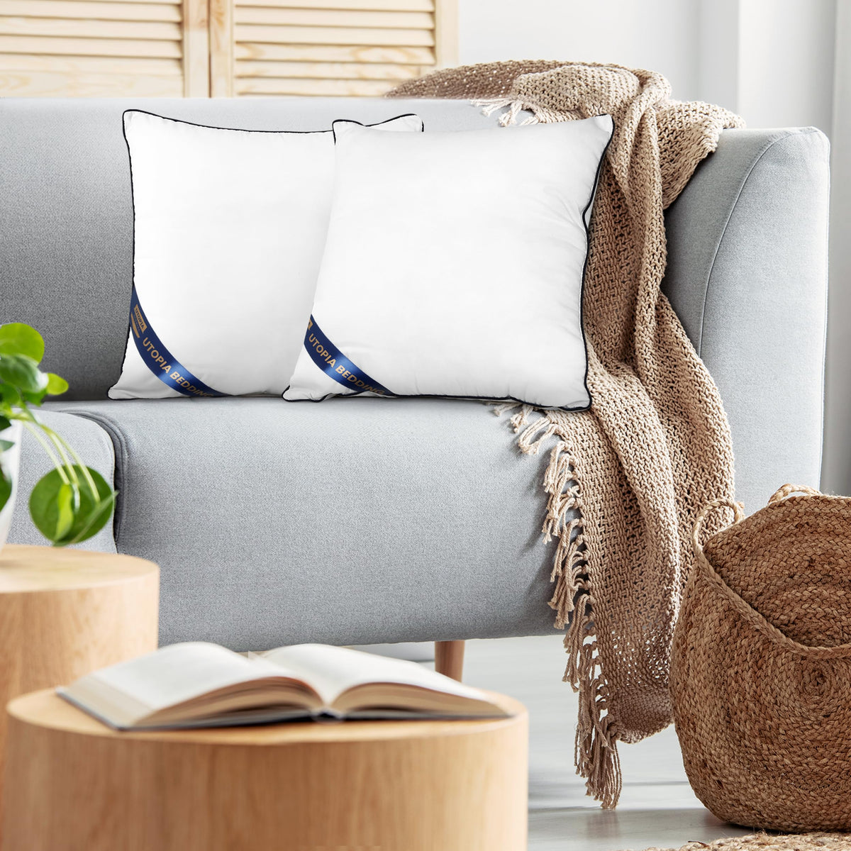 Utopia Bedding pillow inserts suit car, office, sofa, and bed setups.