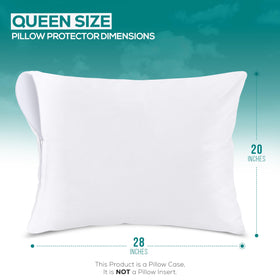Utopia Bedding waterproof pillow protector with TPU coating keeps pillows dry