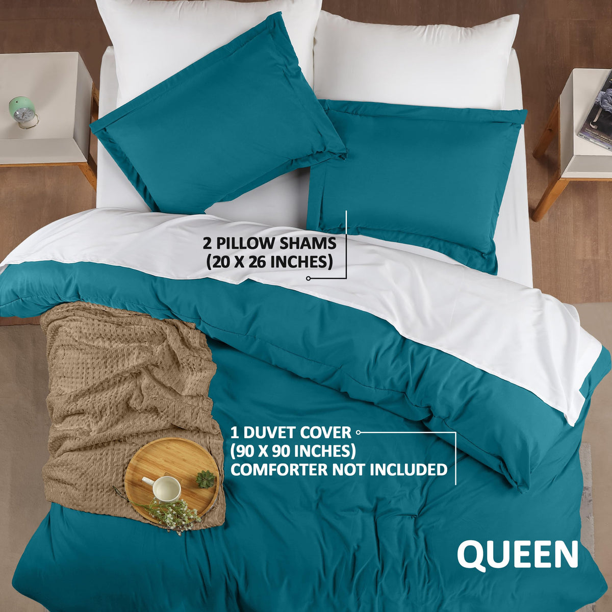 Utopia Bedding pillow shams 20x26 with flange add decorative detail.