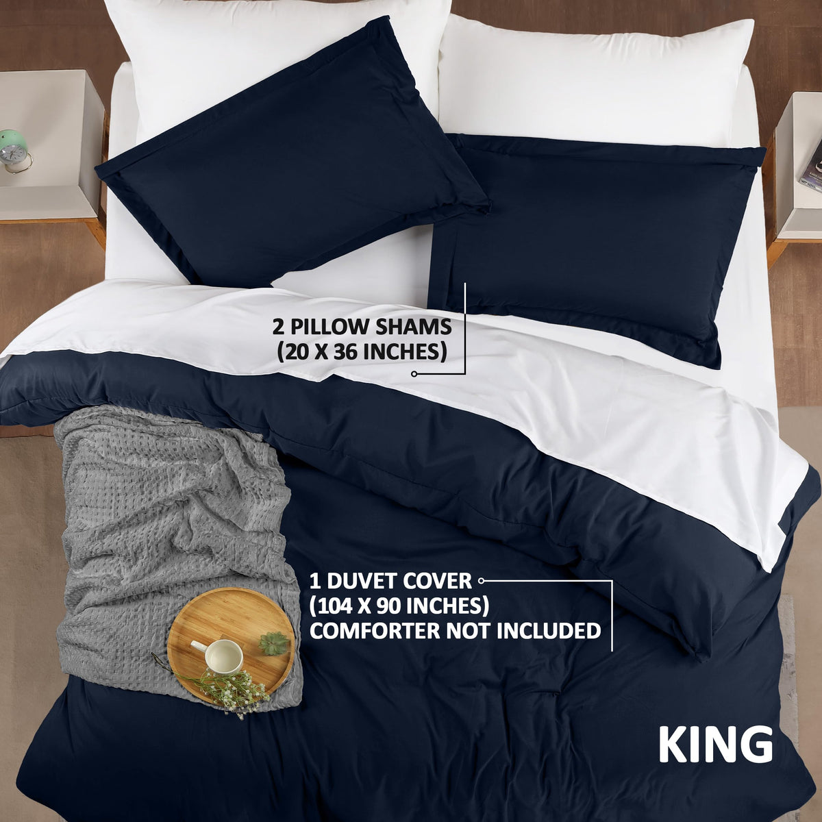 Utopia Bedding king pillow shams with 2-inch flange add decorative detail