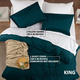 Utopia Bedding teal pillow shams 20x36 with flange for decorative edge.